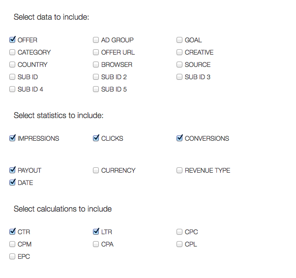 Dataselection